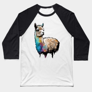 Alpaca Llama Colordrops Baseball T-Shirt